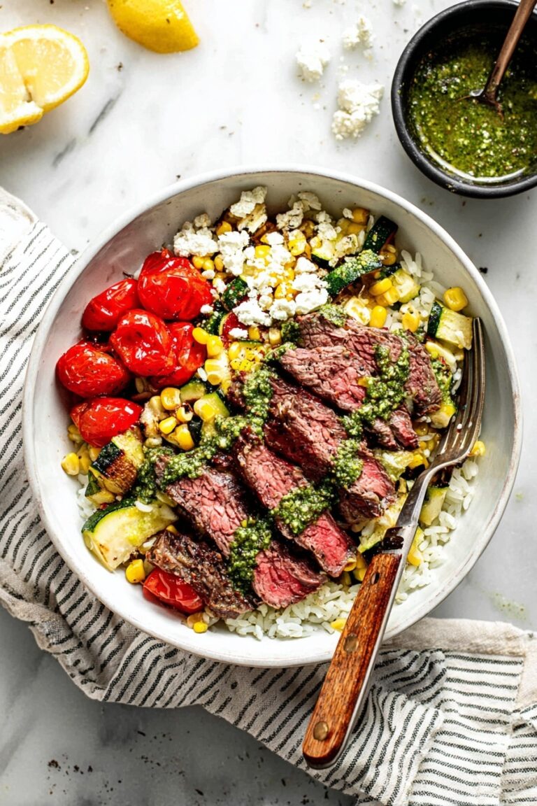 30-Minute Grilled Chimichurri Steak Bowl Recipe