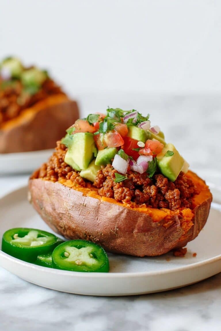Taco Stuffed Sweet Potatoes Recipe