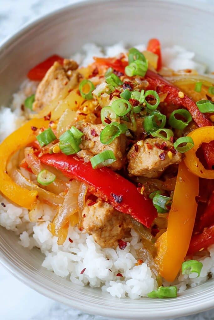 Chicken with Peppers and Onions Skillet Recipe