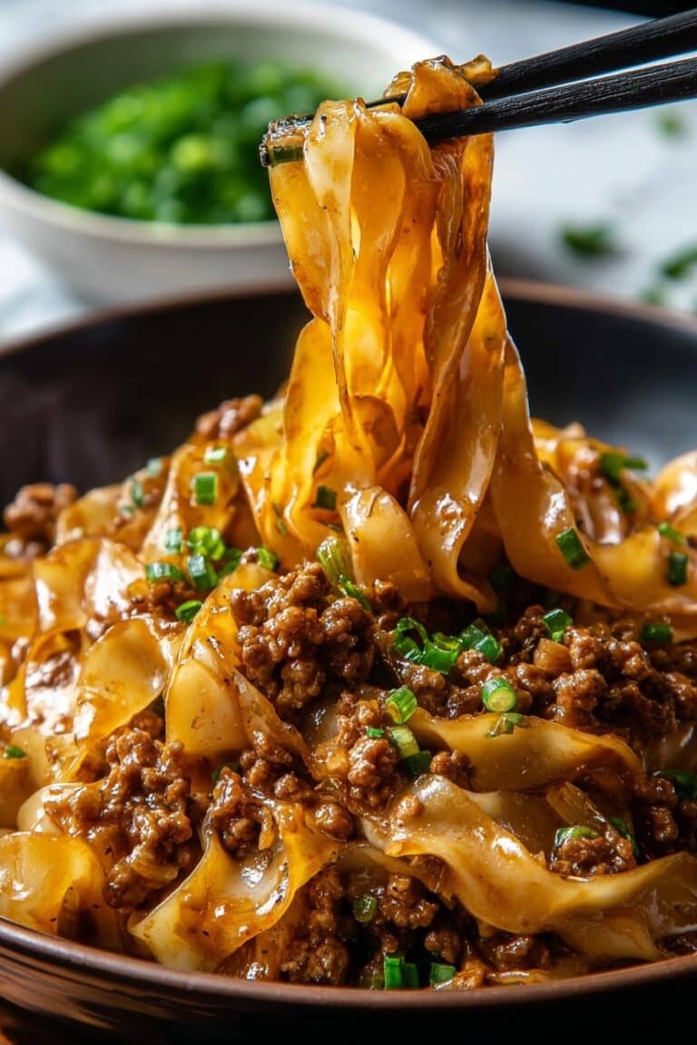 Potsticker Noodle Bowl with Pork and Green Onions Recipe