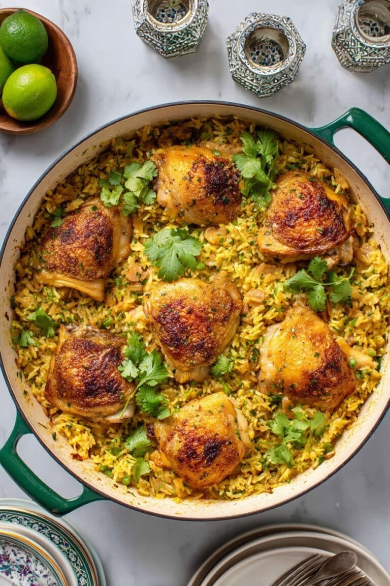 One Pot Coconut Lime Chicken and Rice Recipe