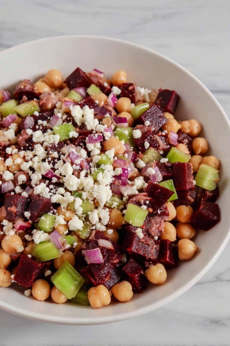 Beet Salad with Feta and Garbanzo Beans Recipe