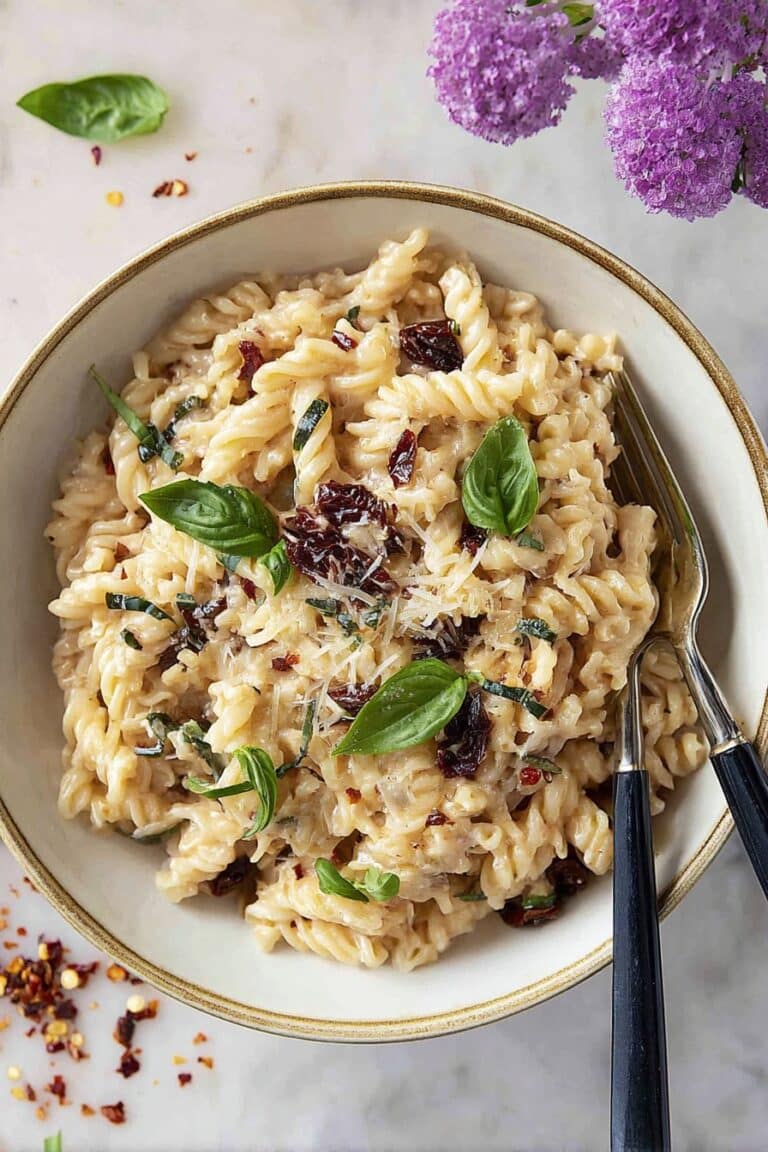 Spinach and Sun-Dried Tomato Boursin Orzo Bake Recipe