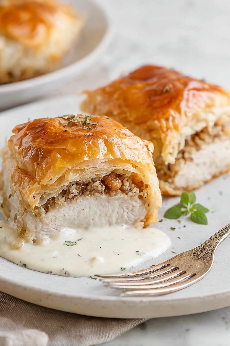 Chicken Wellington with Dijon Cream Sauce Recipe