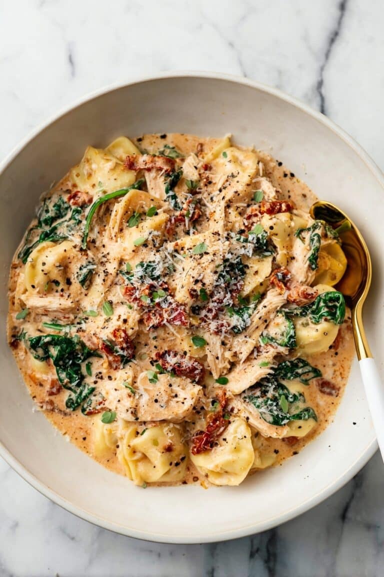 One Pan Tortellini with Chicken Recipe