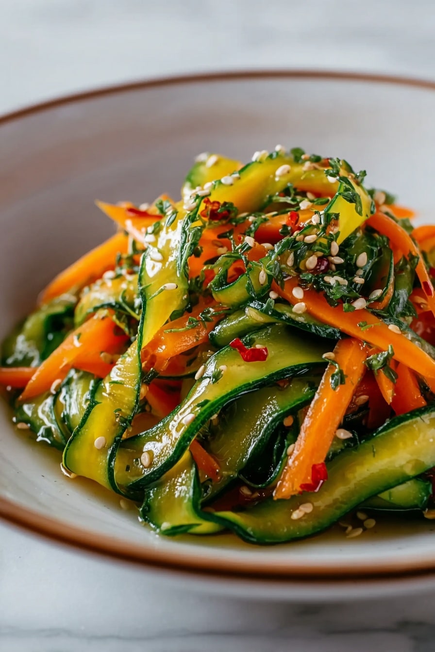 The BEST Cucumber Carrot Salad (So Crunchy & Refreshing!) Recipe
