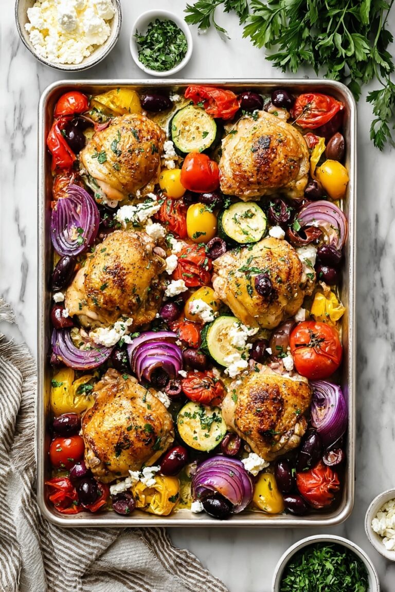 Greek Sheet Pan Chicken Dinner Recipe