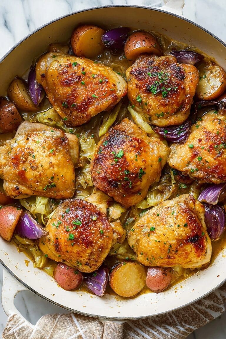 One-Pan Irish Chicken with Cabbage, Potatoes, and Irish Whiskey Recipe