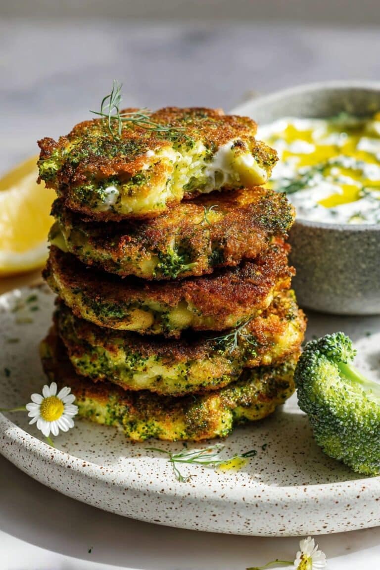 Cheesy Broccoli Fritters Recipe