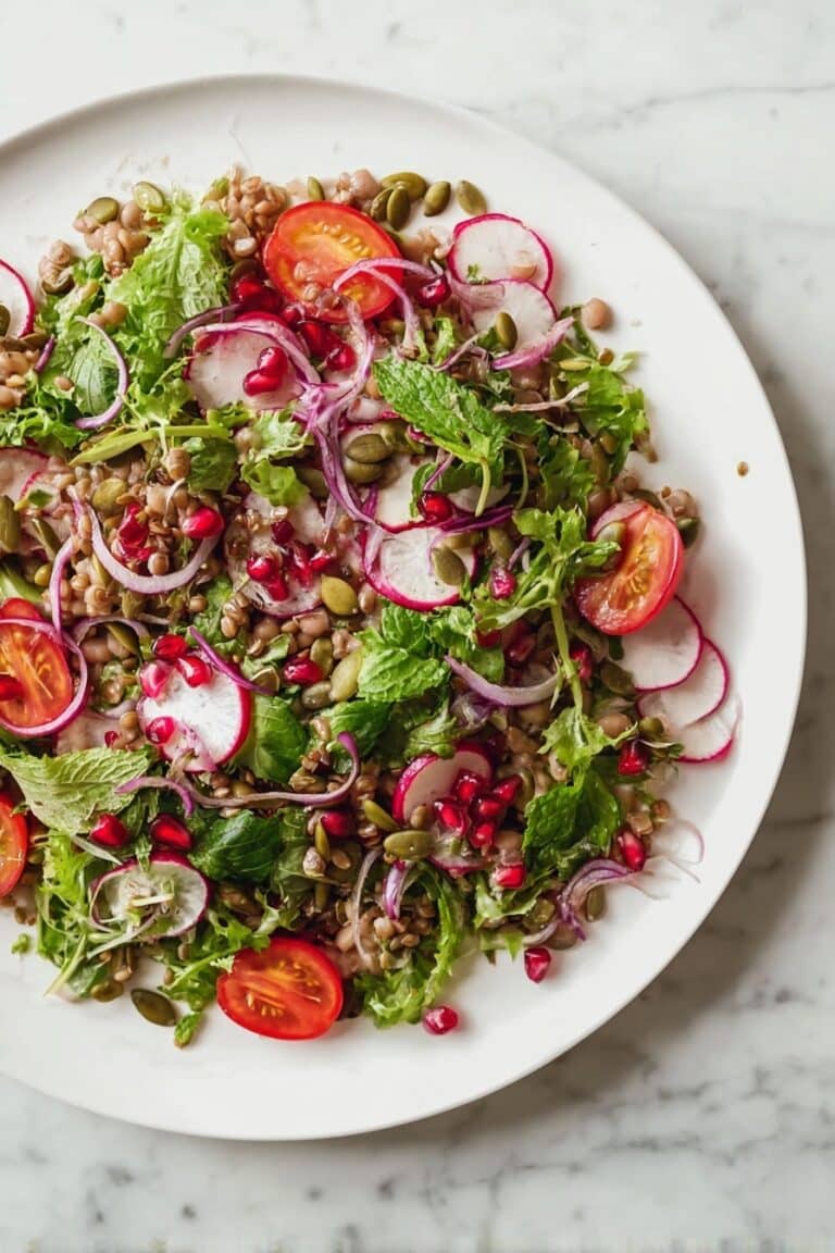 Bean Salad with Mint and Pomegranate Dressing Recipe