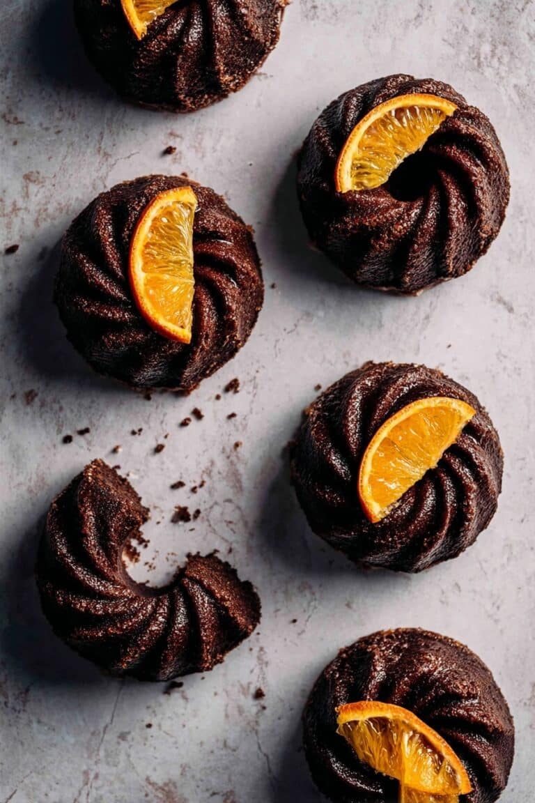 Mini Chocolate Bundt Cakes with Candied Orange Slices Recipe