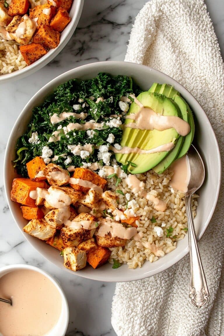 Roasted Sweet Potato, Chicken, Kale, and Rice Bowls for Two Recipe