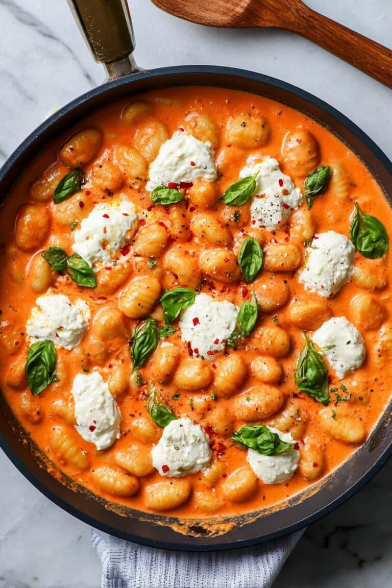 Creamy Tomato Gnocchi with Burrata Recipe