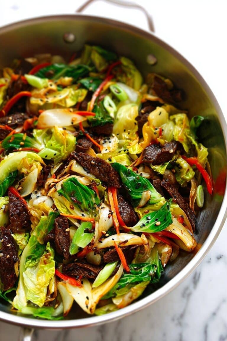 Sesame Beef and Cabbage Stir-Fry Recipe
