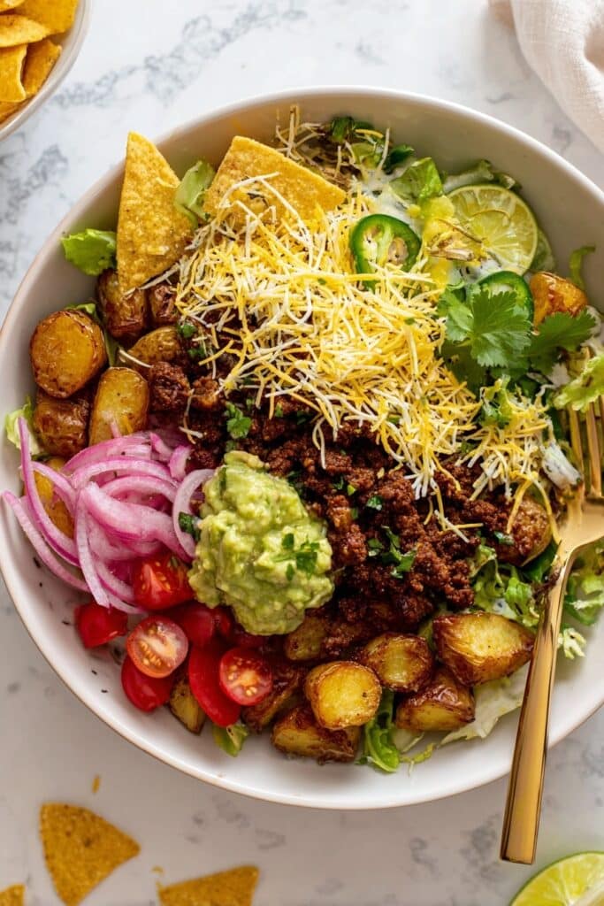 Crispy Potato Taco Bowls Recipe