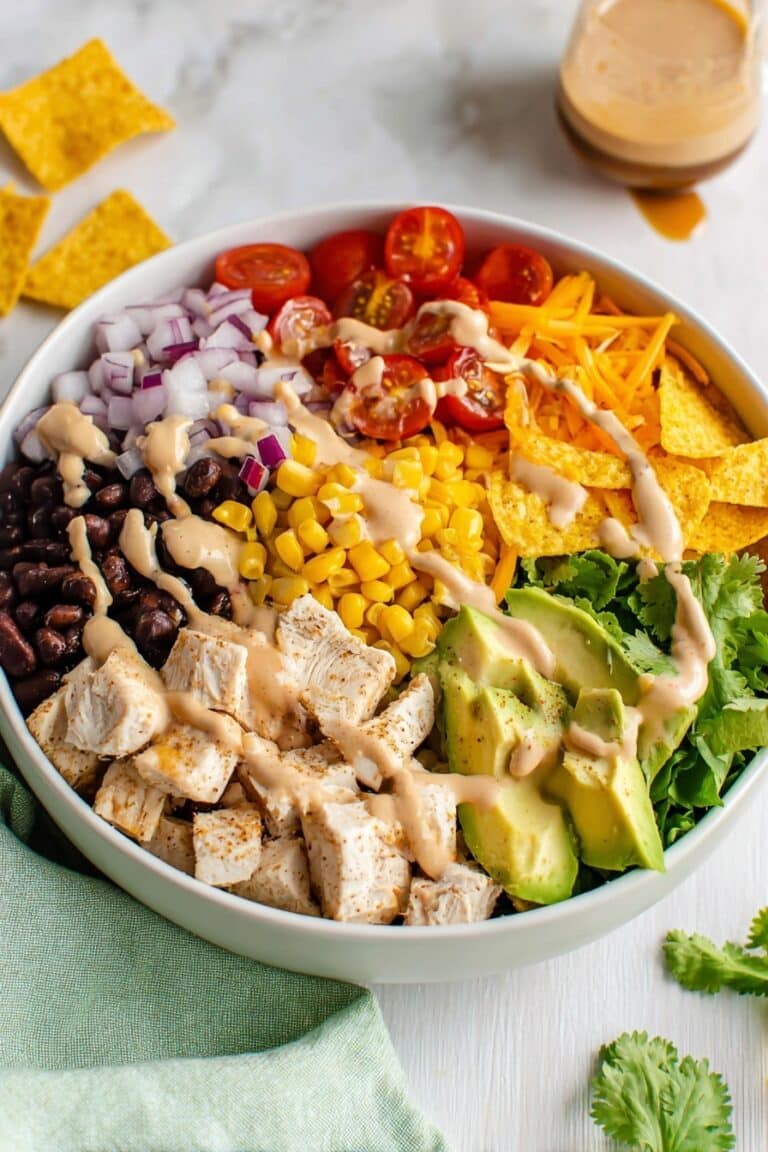Healthy Southwest Chicken Salad with Chipotle Southwest Dressing Recipe