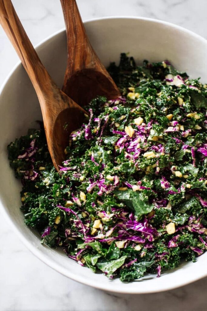 Chopped Kale Salad with Dried Cherries, Pine Nuts, and White Cheddar Recipe