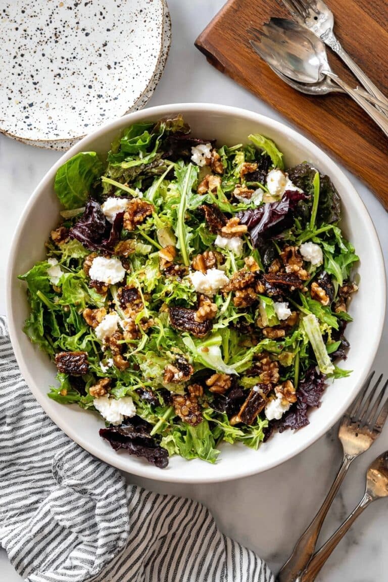 Fig & Pistachio Salad with Easy Balsamic Dressing Recipe