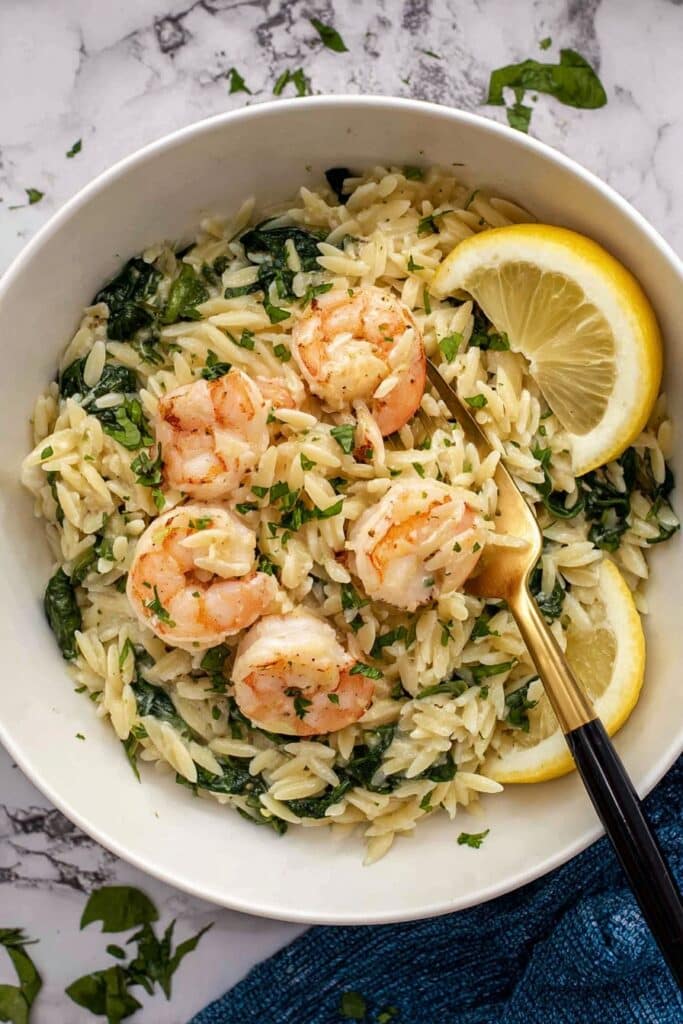 Lemon Garlic Shrimp Orzo Recipe