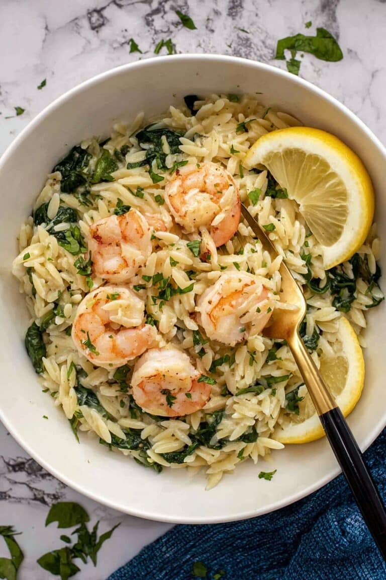 Lemon Garlic Shrimp Orzo Recipe