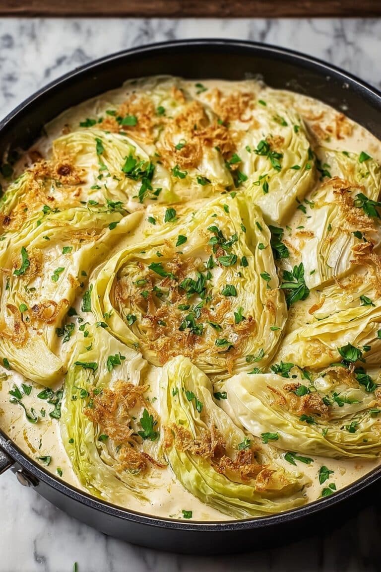 Irresistible Garlic Parmesan Cabbage for a Creamy Low-Carb Treat Recipe