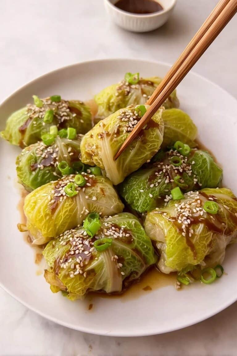Cabbage Dumplings with Savory Meat and Vegetable Filling Recipe
