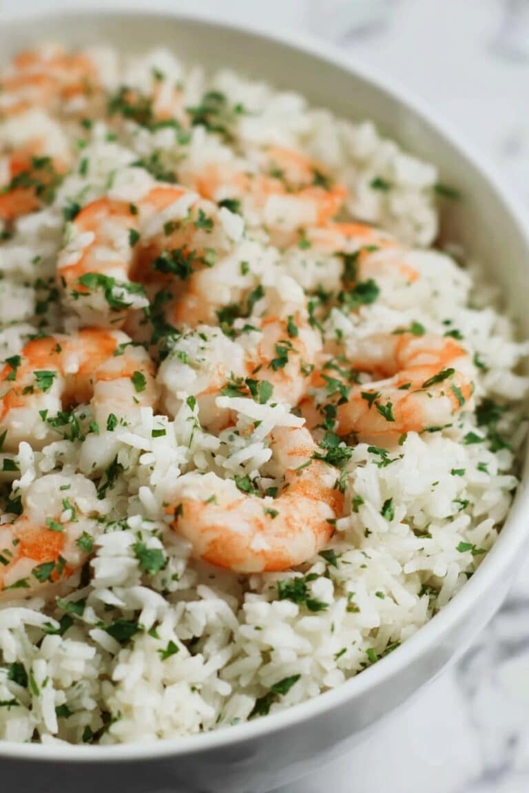 Lemon Garlic Shrimp and Rice Recipe