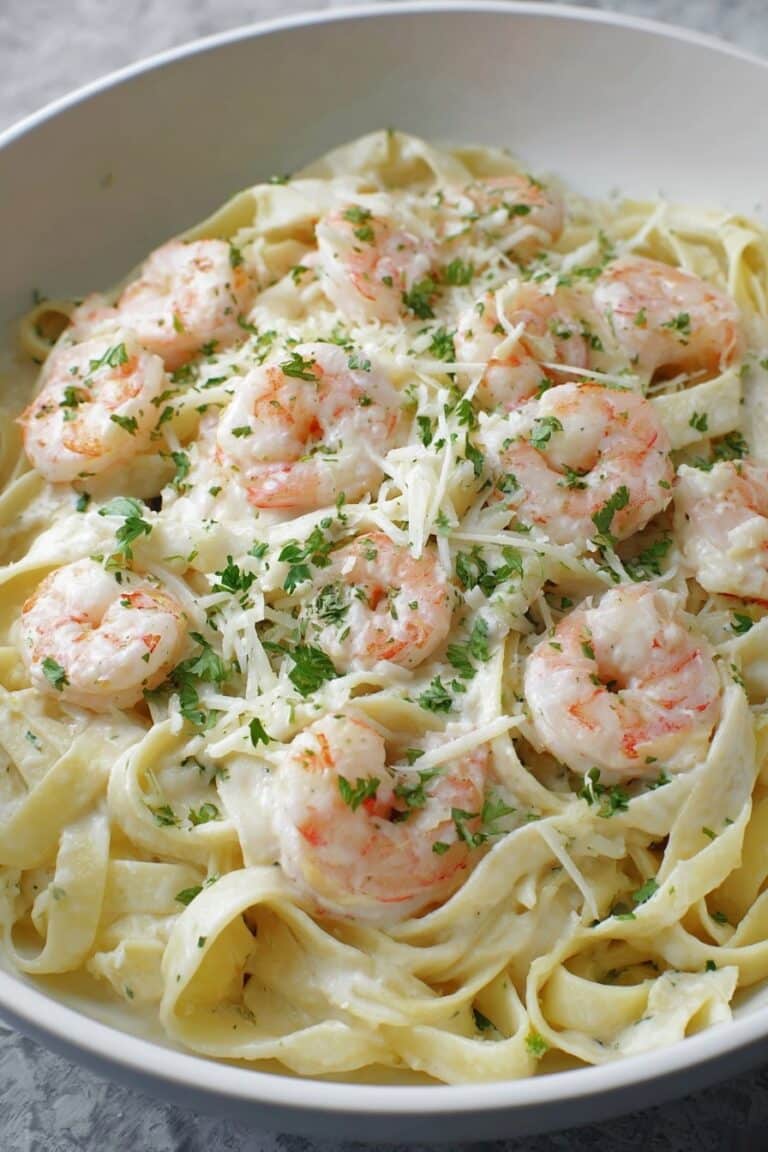 Creamy Linguine Shrimp Alfredo Recipe