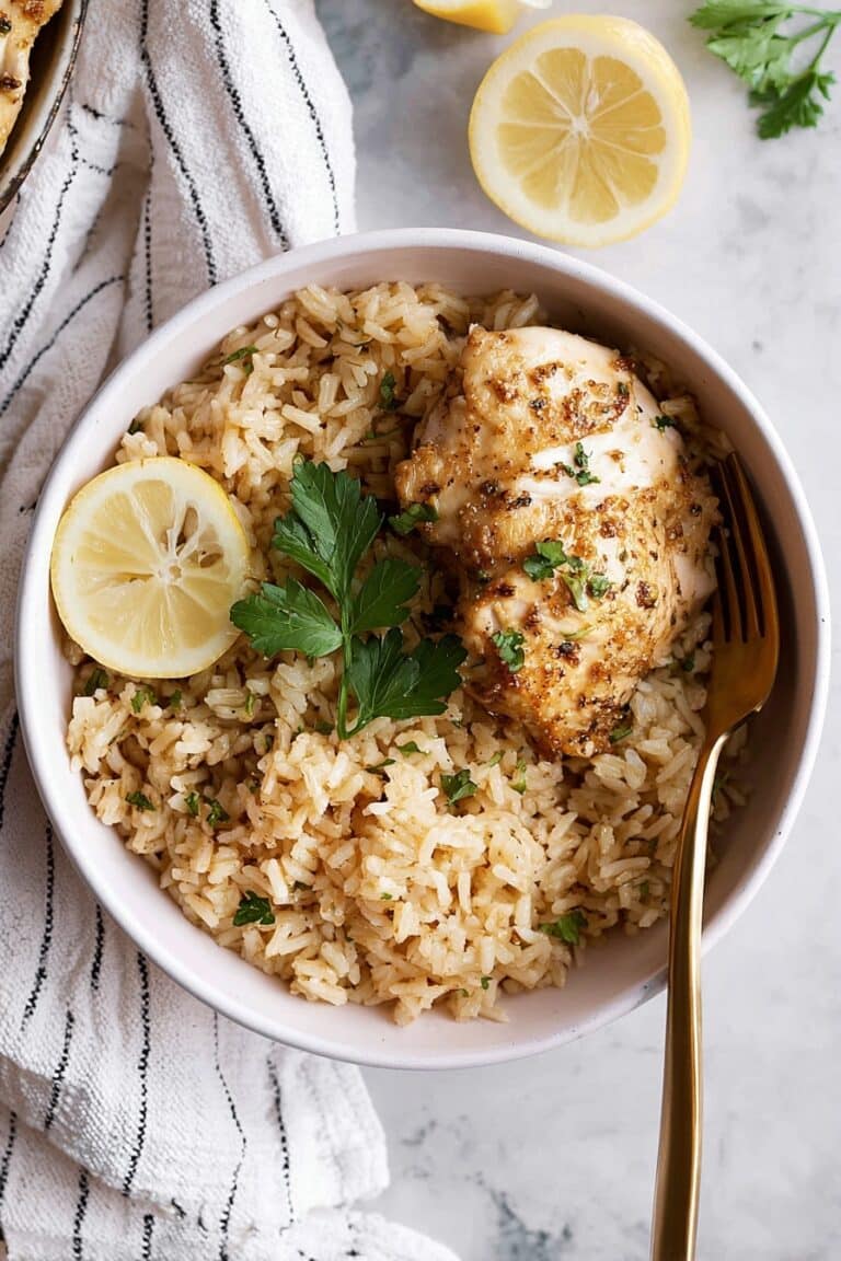 One Pot Greek Chicken and Rice Recipe
