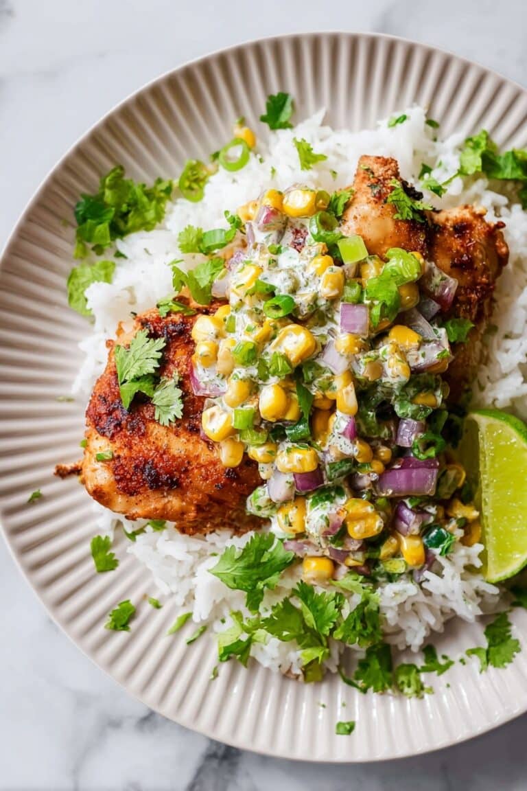 Chipotle Chicken with Elote Corn Salad Recipe