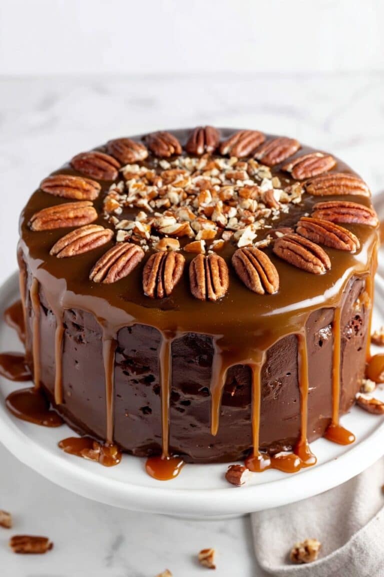 Chocolate Caramel Turtle Cake Recipe