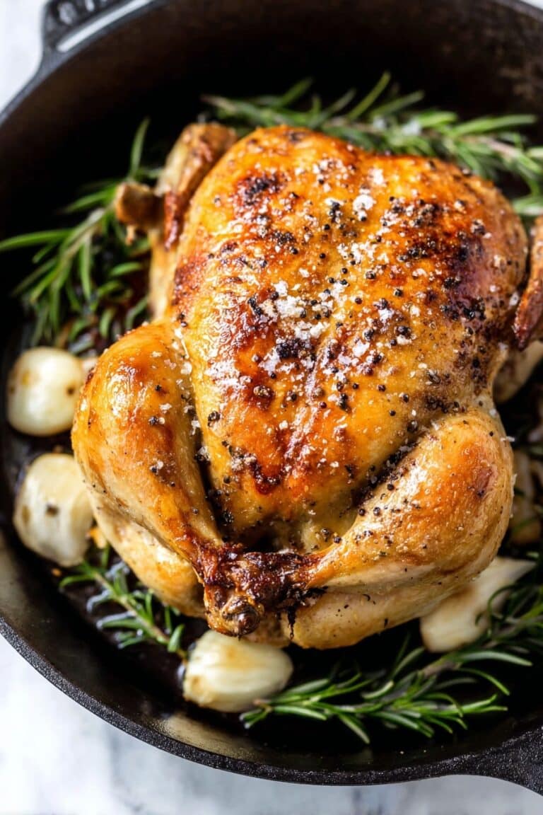 Lazy Roast Chicken with Lemon, Garlic, and Herbs Recipe