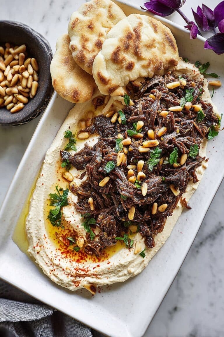 Hummus with Slow-Cooked Spiced Chuck Roast Recipe