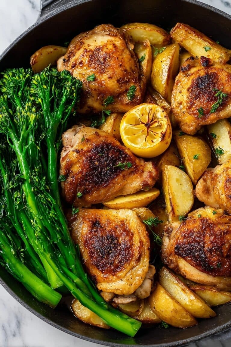 One-Pan Lemon Garlic Chicken and Potatoes Recipe
