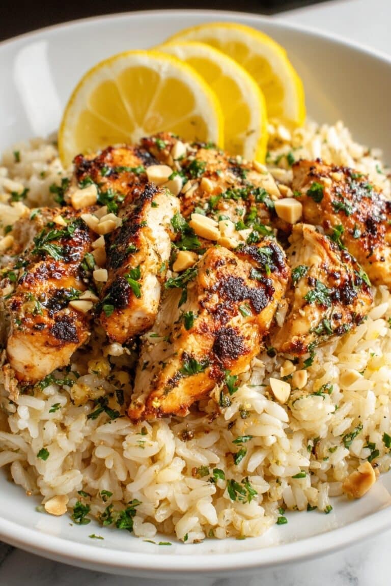 Lemon Garlic Parmesan Chicken & Rice Recipe