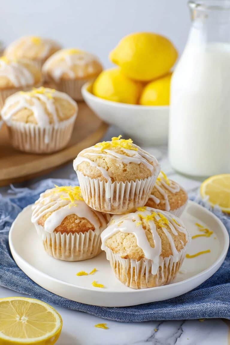 Lemon Muffins with Fresh Lemon Flavor and Zesty Glaze Recipe
