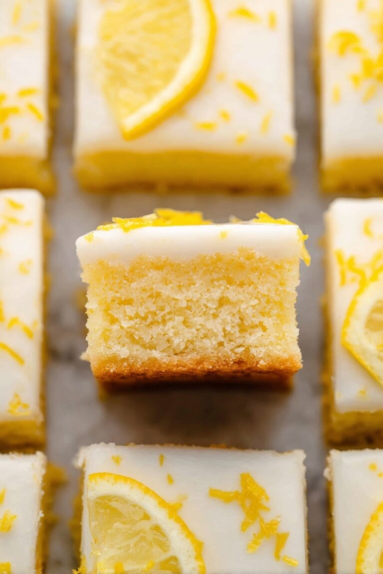 Viral Lemon Brownies with Lemon Glaze Recipe