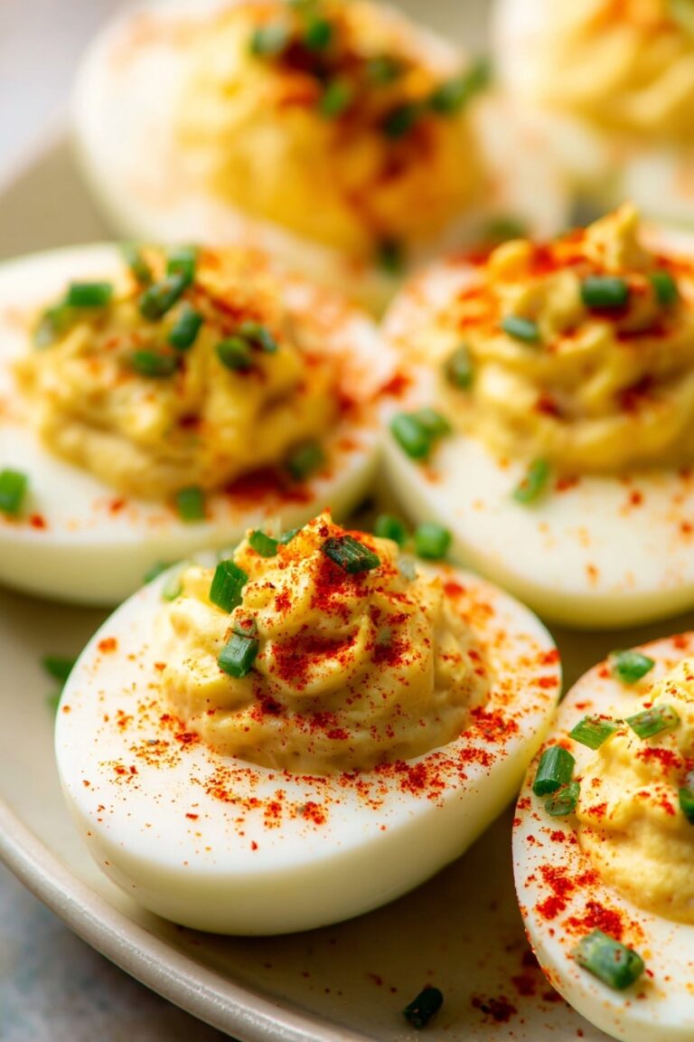 Classic Deviled Eggs with Smoked Paprika and Chives Recipe