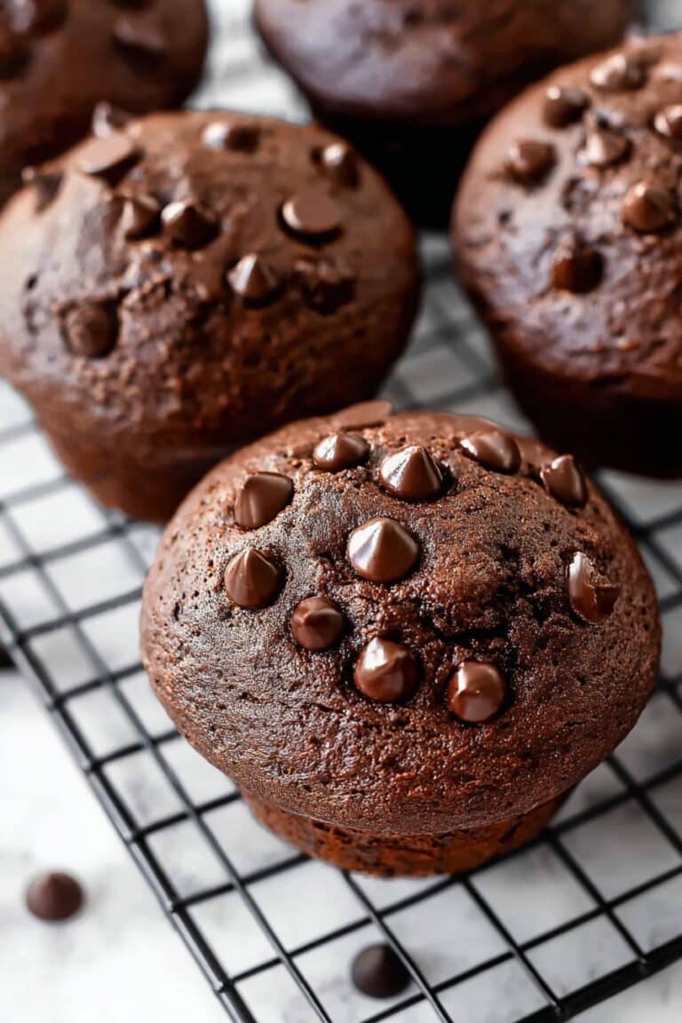 Double Chocolate Chip Muffins (Soft, Bakery-Style & So Delicious!) Recipe