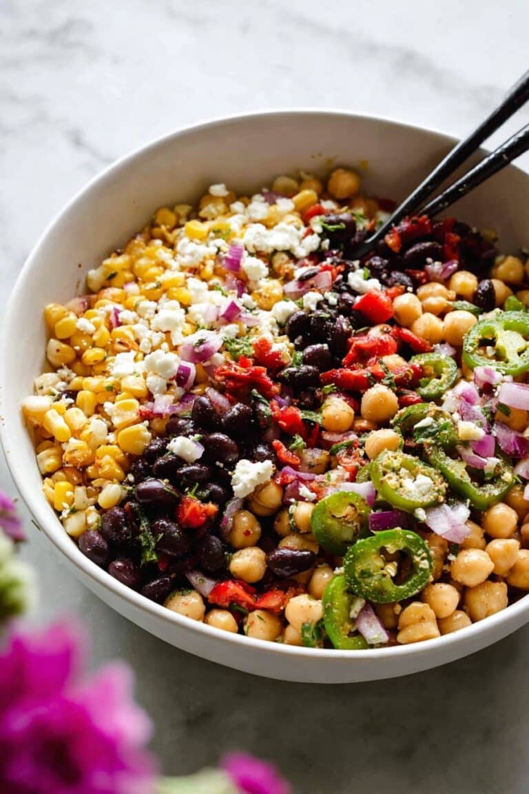Black Bean and Corn Salad with Sweet and Spicy Dressing Recipe