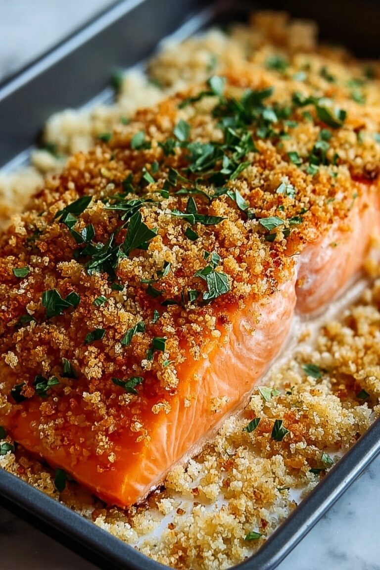 Baked Parmesan Salmon (Crispy, Flaky & Perfect for Dinner!) Recipe