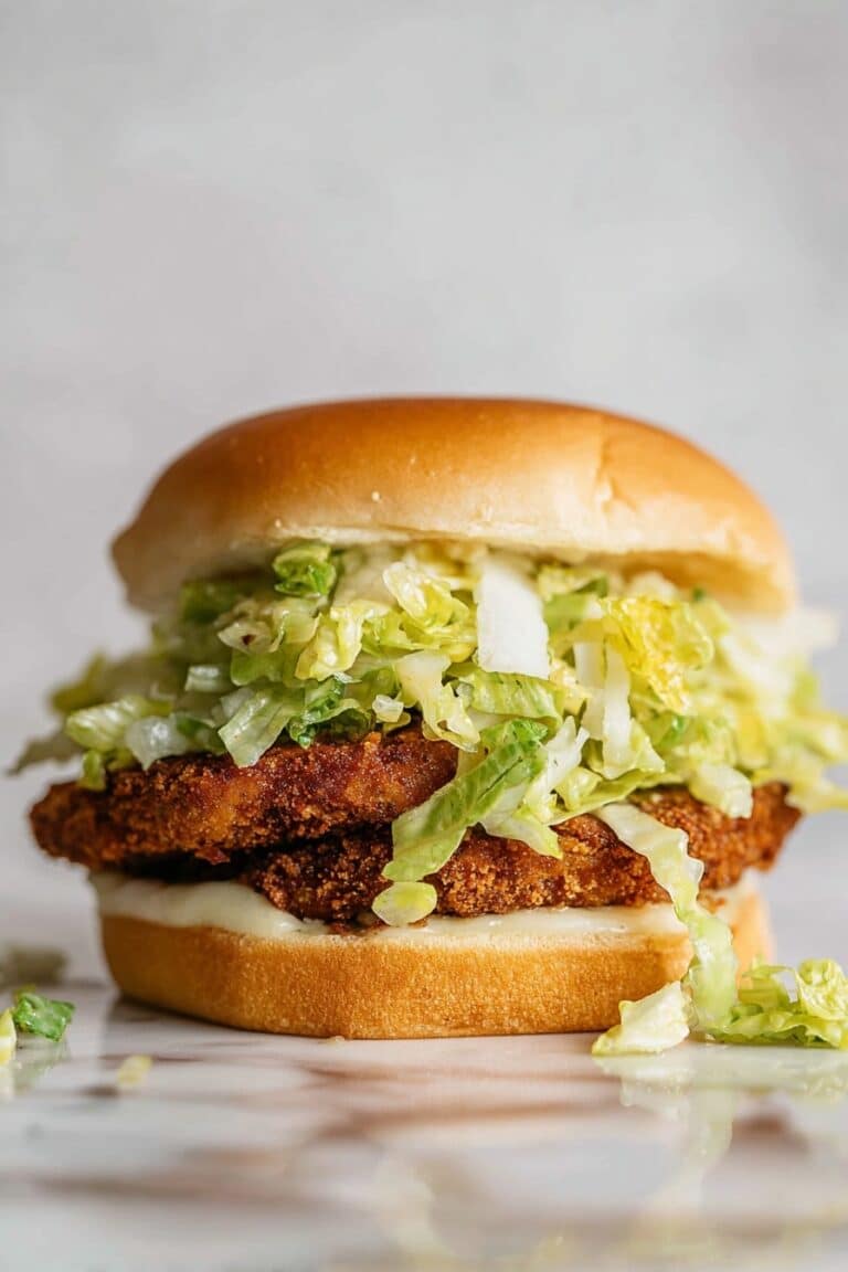 Chicken Caesar Sandwich with Crispy Chicken and Creamy Caesar Dressing Recipe