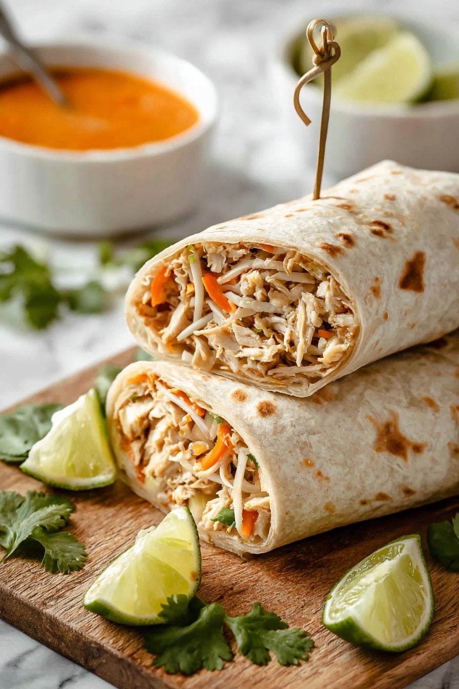 Peanut Chicken Wraps Recipe